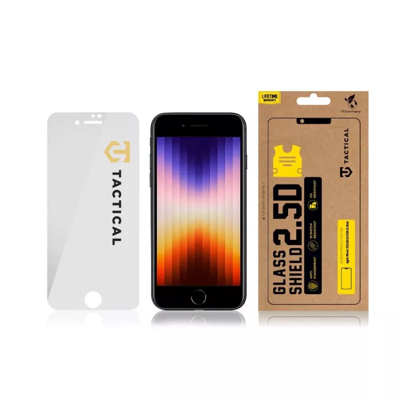 Tactical Glass Shield 2.5D Screen Protector for iPhone 7/8/SE 2020/SE 2022 Clear