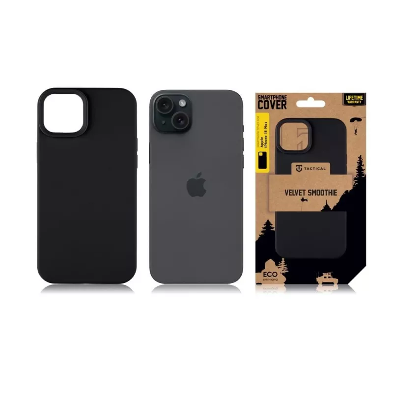 Tactical Back Cover Velvet Smoothie iPhone 15 Plus - Asphalt