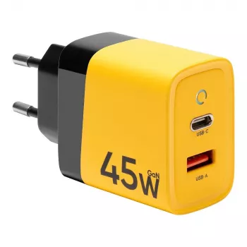 Tactical Microgrid GaN 45W Yellow Wall Charger su USB-C