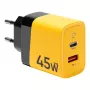 Tactical Microgrid GaN 45W Yellow Wall Charger su USB-C