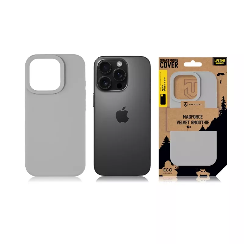 Tactical nugarėlės dėklas MagForce Velvet Smoothie iPhone 16 Pro Foggy