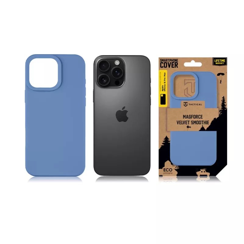 Tactical MagForce Velvet Smoothie Back Cover, skirta Apple iPhone 16 Pro Max - Juoda