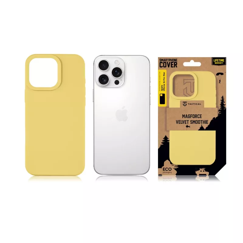 Tactical Back Cover MagForce Velvet Smoothie, skirta iPhone 16 Pro Max - Banana Yellow