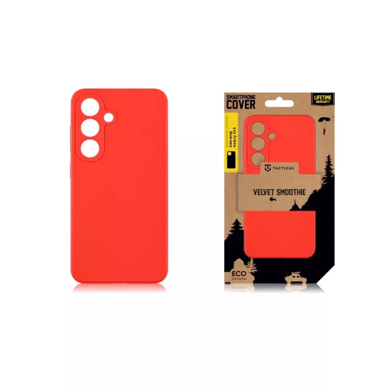 Tactical Back Cover Velvet Smoothie, skirtas Samsung Galaxy S25 - Chilli Red