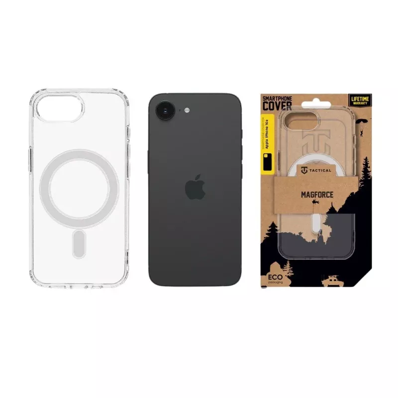 Tactical Back Cover MagForce iPhone 16e/17e permatomas