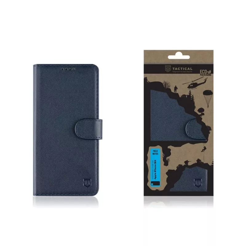 Tactical Book Cover Field Notes viršelis iPhone 16e/17e, tamsiai mėlynas