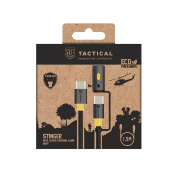 Tactical Stinger Laidas USB-C / USB-C Juodas