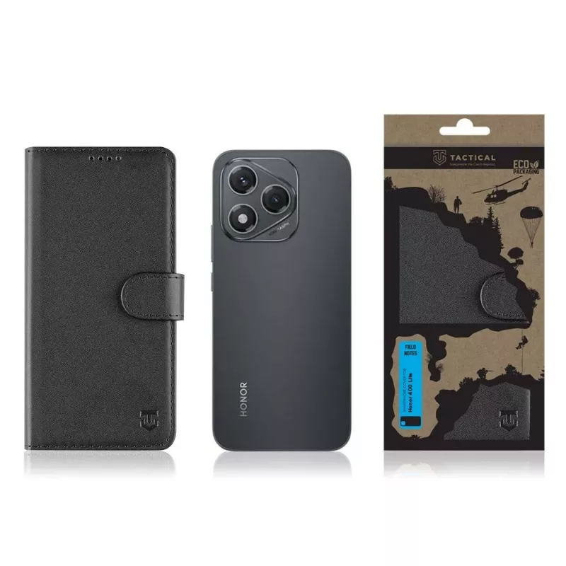 Tactical Book Cover Field Notes Honor 400 Lite juodas