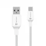 Tactical Stitch Thread kabelis USB-A / USB-C baltas