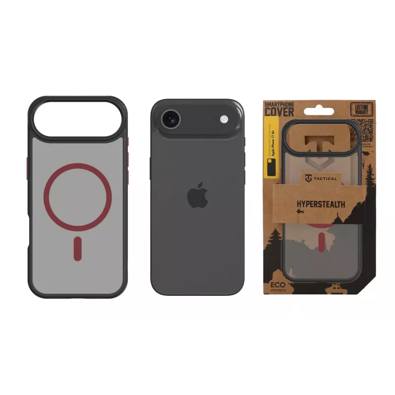 Tactical Back Cover MagForce Hyperstealth 2.0, skirta iPhone Air, juoda/raudona