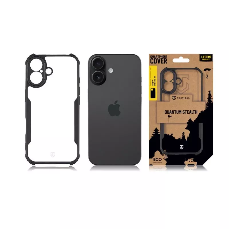 Tactical Back Cover Quantum Stealth iPhone 17 permatomas/juodas