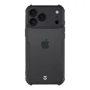 Tactical Back Cover Quantum Stealth, skirta Apple iPhone 17 Pro Max, permatoma/juoda