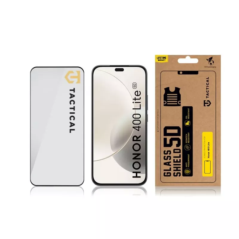 Tactical Glass Shield 5D, skirta „Honor 400 Lite“ – juoda