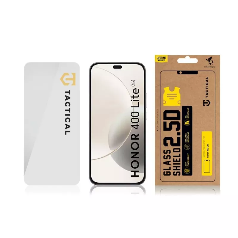 Tactical Glass Shield 2.5D, skirta Honor 400 Lite, skaidri
