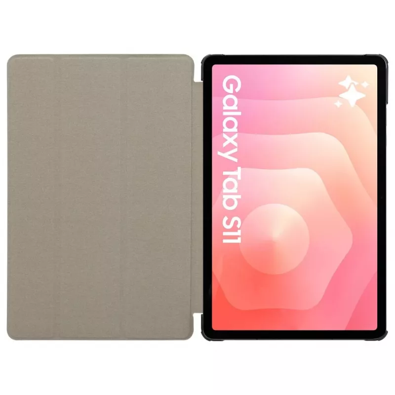 Tactical Book Cover Tri Fold Galaxy Tab S11 Black