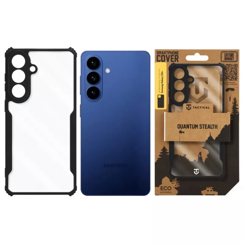 Tactical Back Cover Quantum Stealth Galaxy S26+ permatomas/juodas
