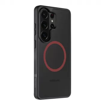 Tactical nugarėlės dangtelis MagForce Hyperstealth 2.0, skirtas Samsung Galaxy S26 Ultra, juodas/raudonas