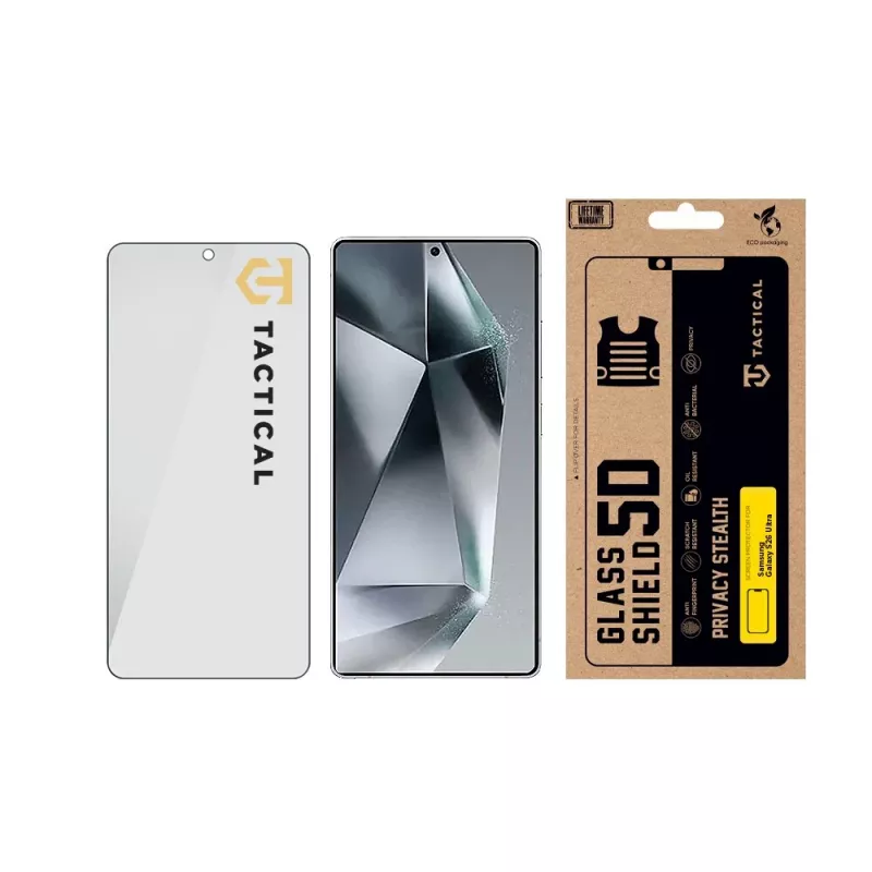 Tactical Glass Shield Privacy Stealth 5D, skirta Samsung Galaxy S26 Ultra, juoda