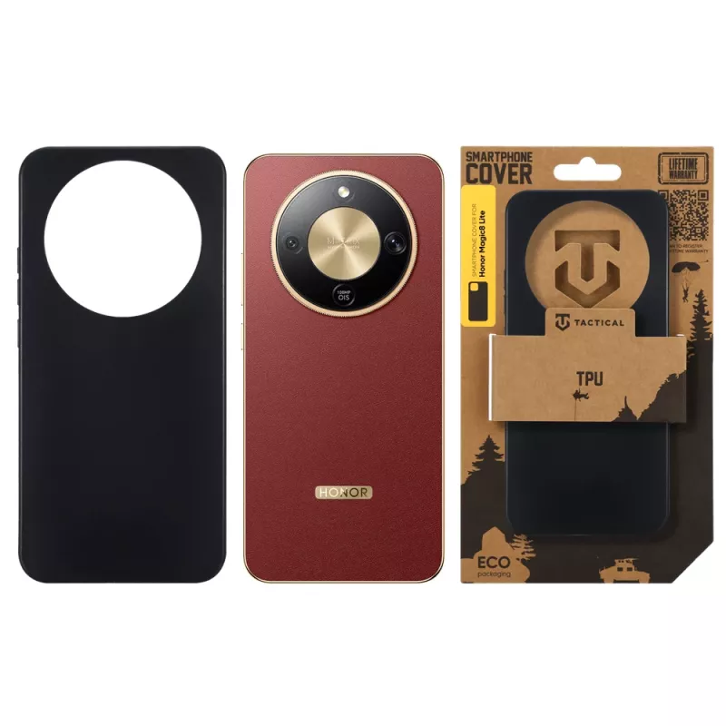 Tactical Back Cover TPU Magic8 Lite Black, skirtas Honor Magic5 Lite