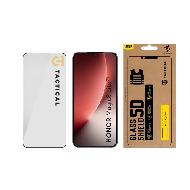 Tactical Glass Shield 5D, skirta Magic8 Lite, juoda