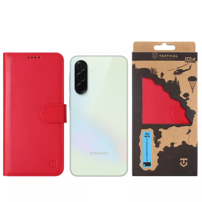 Taktinis Knygos Viršelis Field Notes Galaxy A37 Raudonas
