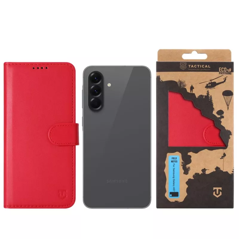 Tactical Book Cover Field Notes Galaxy A57 raudonas