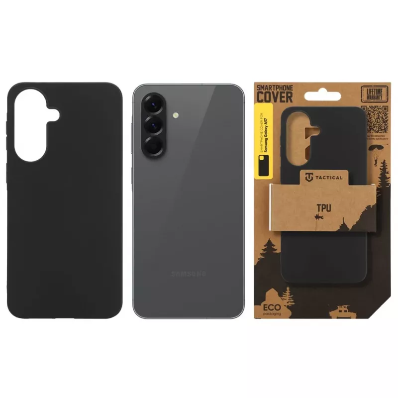 Tactical Back Cover TPU, skirta Samsung Galaxy A57, juoda