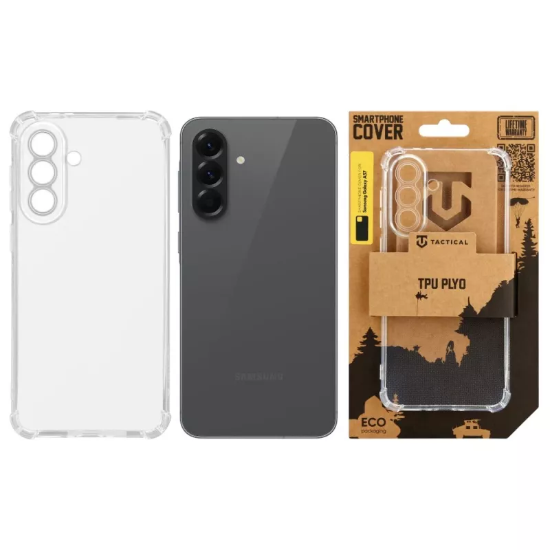 Tactical Back Cover TPU Plyo, skirta Samsung Galaxy A57, permatomas