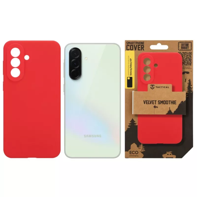 Tactical Back Cover Velvet Smoothie, skirta Samsung Galaxy A37 – Chilli Red