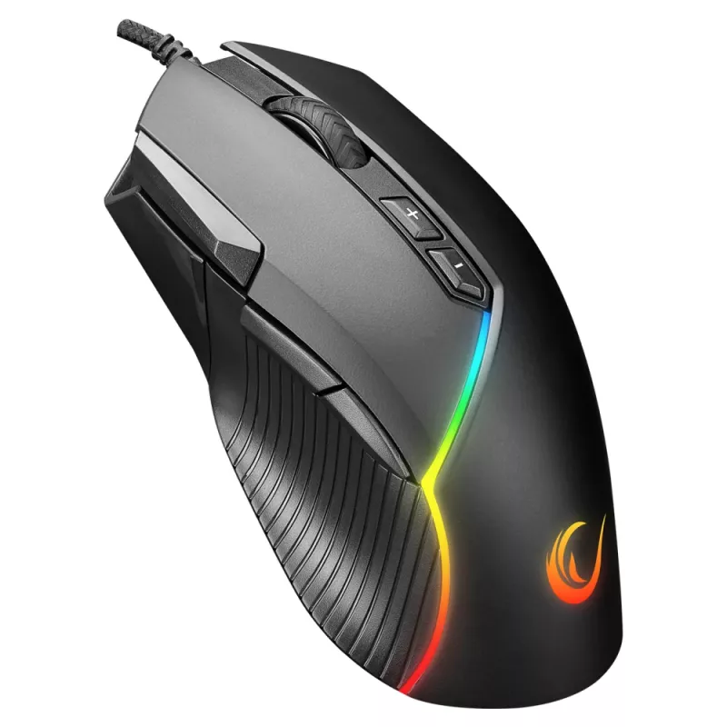Rampage Comfort Gaming Mouse SMX-G39, programuojama 12800 DPI RGB, juoda