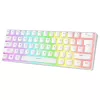 Rampage Radiant K11 60% mechaninė žaidimų klaviatūra, balta, Blue jungikliai, RGB