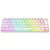 Rampage Radiant K11 60% mechaninė žaidimų klaviatūra, balta, Blue jungikliai, RGB