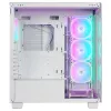 Rampage Hydra V1 Mid-Tower PC Case, White, 4x 120mm ARGB Fans, USB-C/USB-A, ARGB Hub, Tempered Glass