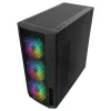 Rampage Shelob Mid Tower PC Case, 4x ARGB Fans, Tempered Glass, Black