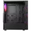 Rampage PLAID V1 Mid Tower PC Case with Tempered Glass Window, 4x 120mm RGB Fans, Black