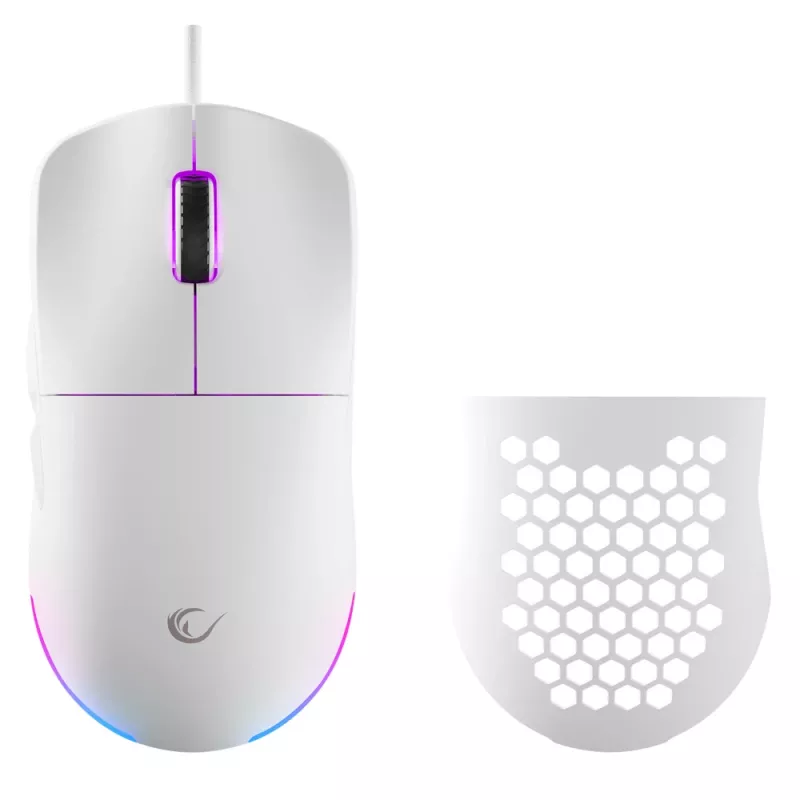 Rampage BLINK Wired Gaming Mouse, 12800 DPI, RGB, Optical Sensor, White