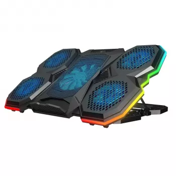 Rampage X-RANGER 9-17 RGB reguliuojamas nešiojamojo kompiuterio aušinimo stovas