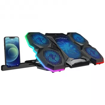 Rampage X-RANGER 9-17 RGB reguliuojamas nešiojamojo kompiuterio aušinimo stovas