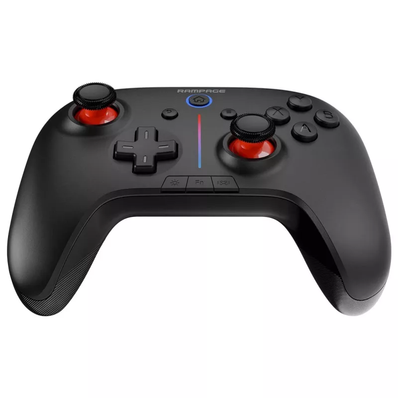 Rampage Hydra Pro Pad Wireless RGB 2.4G Hall Effect Controller with Magnetic Triggers, Black