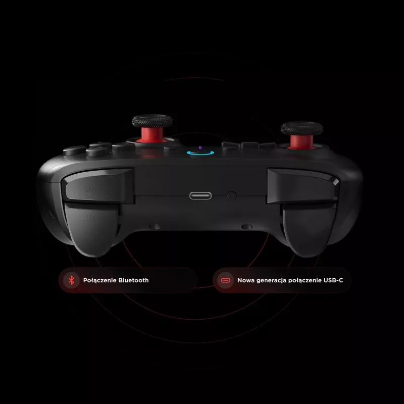 Rampage Hydra Pro Pad Wireless RGB 2.4G Hall Effect Controller with Magnetic Triggers, Black