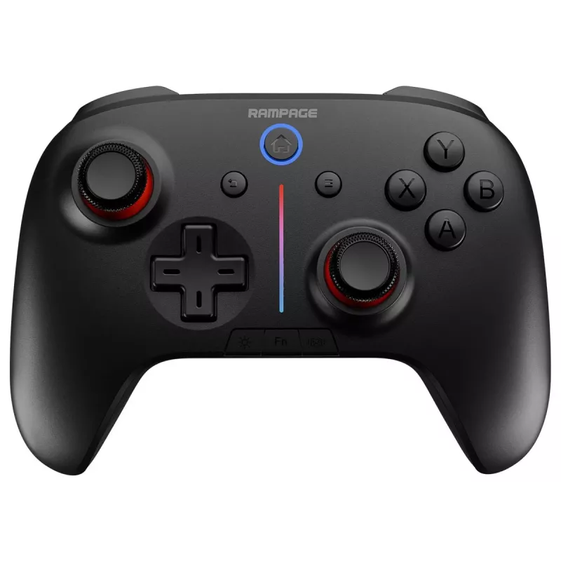 Rampage Hydra Pro Pad Wireless RGB 2.4G Hall Effect Controller with Magnetic Triggers, Black