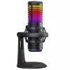 Rampage Bemol RGB USB-C stalinis mikrofonas su amortizuojančiu laikikliu, juodas