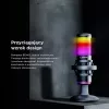 Rampage Bemol RGB USB-C stalinis mikrofonas su amortizuojančiu laikikliu, juodas
