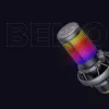 Rampage Bemol RGB USB-C stalinis mikrofonas su amortizuojančiu laikikliu, juodas