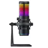 Rampage Bemol RGB USB-C stalinis mikrofonas su amortizuojančiu laikikliu, juodas