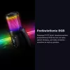 Rampage Diyez RGB USB-C stalinis mikrofonas su garso lygio indikatoriumi, juodas