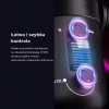 Rampage Diyez RGB USB-C stalinis mikrofonas su garso lygio indikatoriumi, juodas