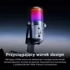 Rampage Diyez RGB USB-C stalinis mikrofonas su garso lygio indikatoriumi, juodas