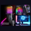 Rampage Diyez RGB USB-C stalinis mikrofonas su garso lygio indikatoriumi, juodas