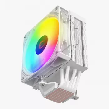 Rampage Octagon C70 CPU aušintuvas su LCD, 120 mm ARGB ventiliatoriumi, AM5/LGA1700, baltas